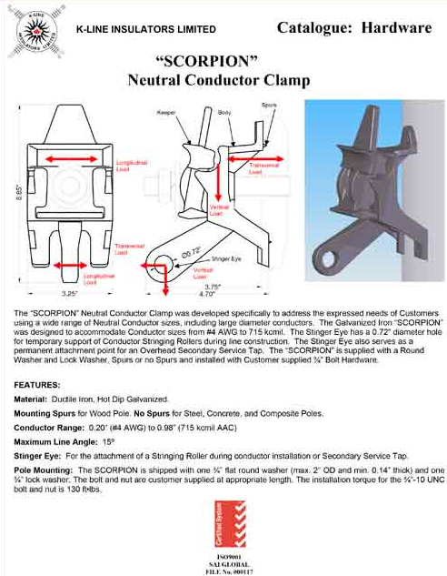 Catalogue Neutral Clamp